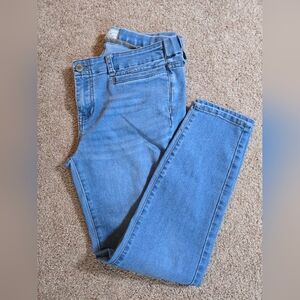 Light Blue Ultra Low Rise Skinny Jeans From Free People